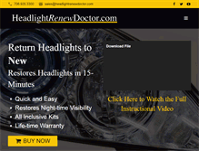 Tablet Screenshot of headlightrenewdoctor.com